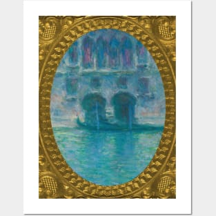 MONET - Palazzo da Mula, Venice (1908) by Claude Monet Posters and Art